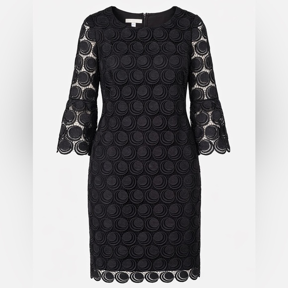 Talbots Dresses & Skirts - RSVP by Talbots Black Lace Sheath Dress Size 14